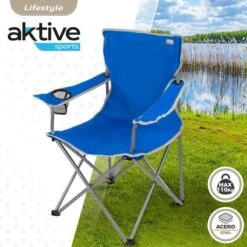Voorkant -Avontuur Uitrusting aktive chaise de camping avec porte gobelet 1