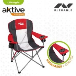 AKTIVE - Chaise De Camping XL Avec Porte-Gobelet -Avontuur Uitrusting aktive chaise de camping xl avec porte gobelet 2