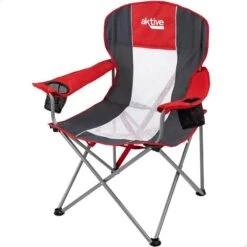 AKTIVE - Chaise De Camping XL Avec Porte-Gobelet