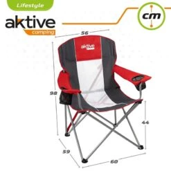 AKTIVE - Chaise De Camping XL Avec Porte-Gobelet -Avontuur Uitrusting aktive chaise de camping xl avec porte gobelet 5