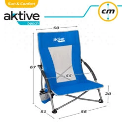 AKTIVE - Chaise Pliante Avec Poche Et Poignée De Transport -Avontuur Uitrusting aktive chaise pliante avec poche et poignee de transport 4
