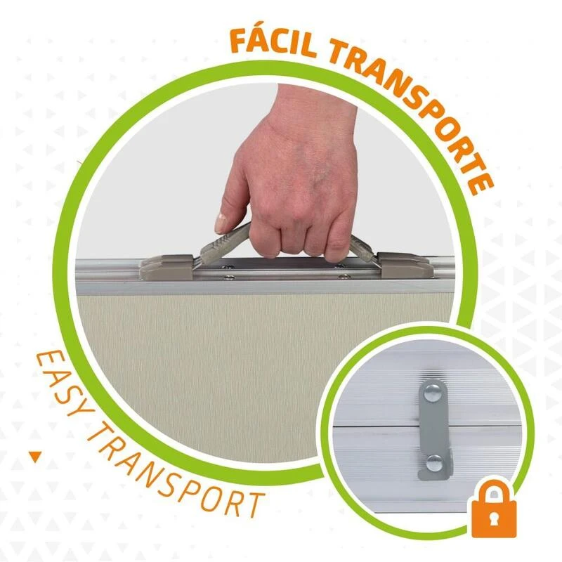 AKTIVE - Ensemble Table Et Chaise. Table Pliante Avec 4 Tabourets 135x86x67 Cm 7 AKTIVE - Ensemble Table Et Chaise. Table Pliante Avec 4 Tabourets 135x86x67 Cm - Afbeelding 5