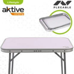 AKTIVE - Table Pliante Avec Poignée De Transport. Table De Camping 60x40x50 Cm -Avontuur Uitrusting aktive table pliante avec poignee de transport table de camping 60x40x50 cm 2