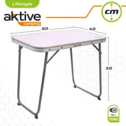 AKTIVE - Table Pliante Avec Poignée De Transport. Table De Camping 60x40x50 Cm -Avontuur Uitrusting aktive table pliante avec poignee de transport table de camping 60x40x50 cm 3