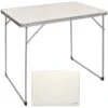 AKTIVE - Table Pliante En Aluminium Et Bois. Table De Camping 80x60x70 Cm