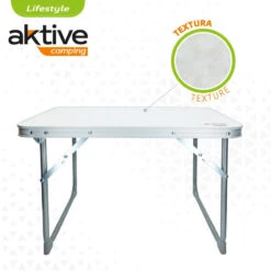 AKTIVE - Table Pliante . Table Basse Blanche En Aluminium - 40x60x40 Cm -Avontuur Uitrusting aktive table pliante table basse blanche en aluminium 40x60x40 cm 2