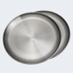 Assiette Plate De Camping | Diamètre Env. 23 Cm | Acier Inox | 2 Assiettes -Avontuur Uitrusting assiette plate de camping diametre env 23 cm acier inox 2 assiettes 2