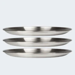 Assiette Plate De Camping | Diamètre Env. 23 Cm | Acier Inox | 3 Assiettes -Avontuur Uitrusting assiette plate de camping diametre env 23 cm acier inox 3 assiettes 6