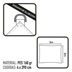 Auvent Rectangulaire En Polyester Aktive Garden Coloris Blanc -Avontuur Uitrusting auvent rectangulaire en polyester aktive garden coloris blanc 2