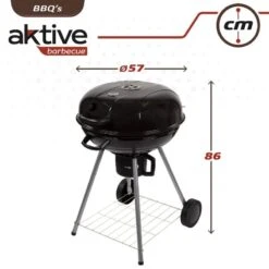 Barbecue Portable Rond Au Charbon De Bois Avec Couvercle Aktive -Avontuur Uitrusting barbecue portable rond au charbon de bois avec couvercle aktive 6