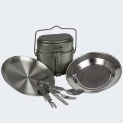 Batterie De Cuisine De Camping, Assiette Plate & Creuse Et Couverts Set -Avontuur Uitrusting batterie de cuisine de camping assiette plate and creuse et couverts set 2