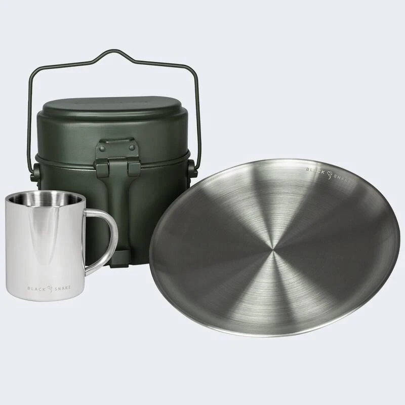 Batterie De Cuisine De Camping, Assiette Plate Et Tasse Isotherme Set 4 Batterie De Cuisine De Camping, Assiette Plate Et Tasse Isotherme Set - Afbeelding 2