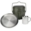 Batterie De Cuisine De Camping, Assiette Plate Et Tasse Isotherme Set -Avontuur Uitrusting batterie de cuisine de camping assiette plate et tasse isotherme set