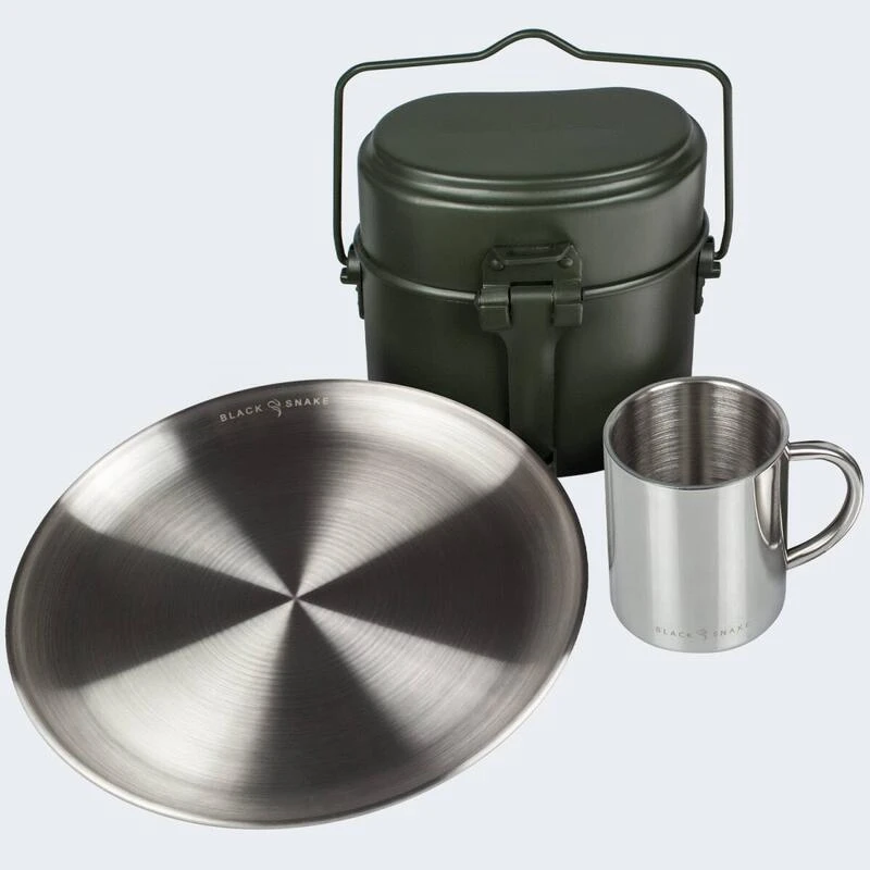 Batterie De Cuisine De Camping, Assiette Plate Et Tasse Isotherme Set 5 Batterie De Cuisine De Camping, Assiette Plate Et Tasse Isotherme Set - Afbeelding 3