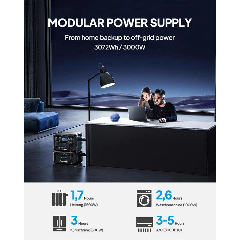 BLUETTI AC300+B300 Générateur Électrique 3072Wh,LiFePO4 Pour Panne De Courant 6 BLUETTI AC300+B300 Générateur Électrique 3072Wh,LiFePO4 Pour Panne De Courant - Afbeelding 4