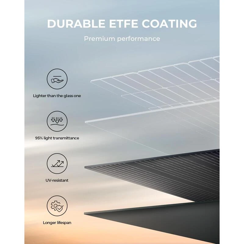 BLUETTI Panneau Solaire PV120 120W Pour Centrales Électriques EB3A Pour Camping 6 BLUETTI Panneau Solaire PV120 120W Pour Centrales Électriques EB3A Pour Camping - Afbeelding 4