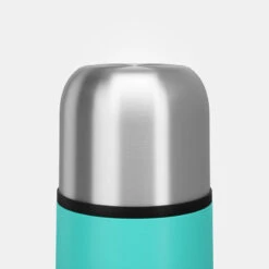 Quechua Bouteille Isotherme Inox 0,4L Avec Gobelet Pour La Randonnée - Turquoise -Avontuur Uitrusting bouteille isotherme inox 04l avec gobelet pour la randonnee turquoise 3