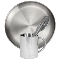 Camping Assiette Plate, Couverts Et Tasse Isotherme Set | Acier Inoxydable