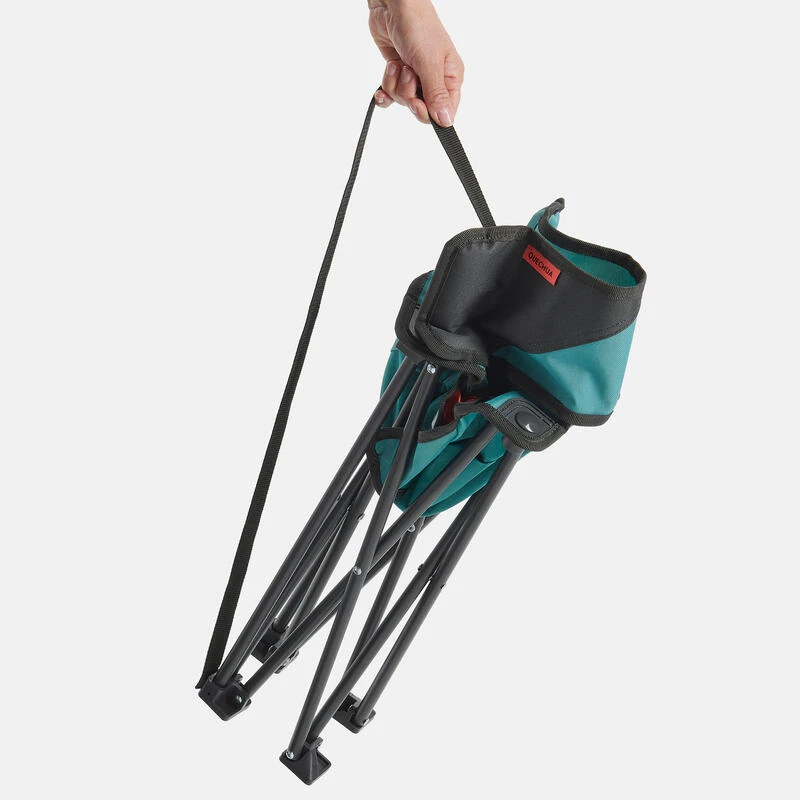 Quechua CHAISE BASSE PLIANTE DE CAMPING MH100 Bleue 5 Quechua CHAISE BASSE PLIANTE DE CAMPING MH100 Bleue - Afbeelding 3