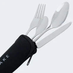 Couverts De Camping Set | Fourchette, Couteau, 2 Cuillères | Incl. Sac | Acier -Avontuur Uitrusting couverts de camping set fourchette couteau 2 cuilleres incl sac acier 3
