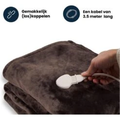 Couverture Électrique Luvego Avec Polaire/Sherpa - Brun Foncé -Avontuur Uitrusting couverture electrique luvego avec polairesherpa brun fonce 4