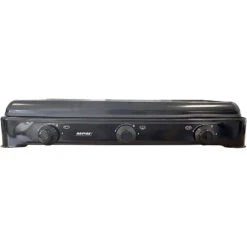 MPM Cuisinière à Gaz Portable Pour Le Camping Avec 3 Feux Couvercle Smile -Avontuur Uitrusting cuisiniere a gaz portable pour le camping avec 3 feux couvercle smile 2