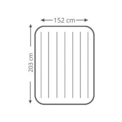 Intex Downy Queen Airbed - Lit Gonflable - 203x152x25cm - Avec Accessoires -Avontuur Uitrusting downy queen airbed lit gonflable 203x152x25cm avec accessoires 3