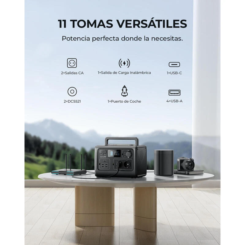 Générateur Solaire BLUETTI EB55 Avec Panneau Solaire PV120S Pour Camping 5 Générateur Solaire BLUETTI EB55 Avec Panneau Solaire PV120S Pour Camping - Afbeelding 3