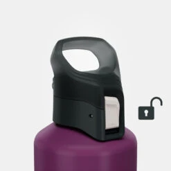 Quechua Gourde Alu 1L Avec Bouchon à Ouverture Rapide Pour La Randonnée - Violet 16 Quechua Gourde Alu 1L Avec Bouchon à Ouverture Rapide Pour La Randonnée - Violet -Avontuur Uitrusting gourde alu 1l avec bouchon a ouverture rapide pour la randonnee violet 4