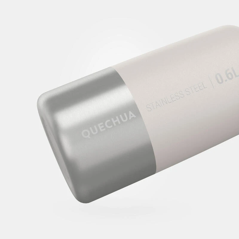 Quechua Gourde Inox 0,6L Avec Bouchon à Vis Pour La Randonnée - Blanc 5 Quechua Gourde Inox 0,6L Avec Bouchon à Vis Pour La Randonnée - Blanc - Afbeelding 3