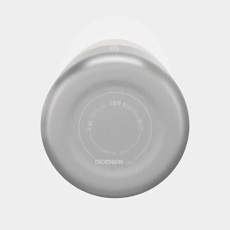 Quechua Gourde Inox 0,6L Avec Bouchon à Vis Pour La Randonnée - Blanc 10 Quechua Gourde Inox 0,6L Avec Bouchon à Vis Pour La Randonnée - Blanc - Afbeelding 8