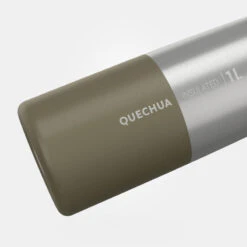 Quechua Gourde Isotherme Inox 1L Bouchon à Ouverture Rapide Pour La Randonnée - Kaki -Avontuur Uitrusting gourde isotherme inox 1l bouchon a ouverture rapide pour la randonnee kaki 2