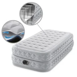 Intex Matelas Gonflable - 1-Person - 99 X 191 X 51 Cm - Gris -Avontuur Uitrusting intex matelas gonflable 1 person 99 x 191 x 51 cm gris 4