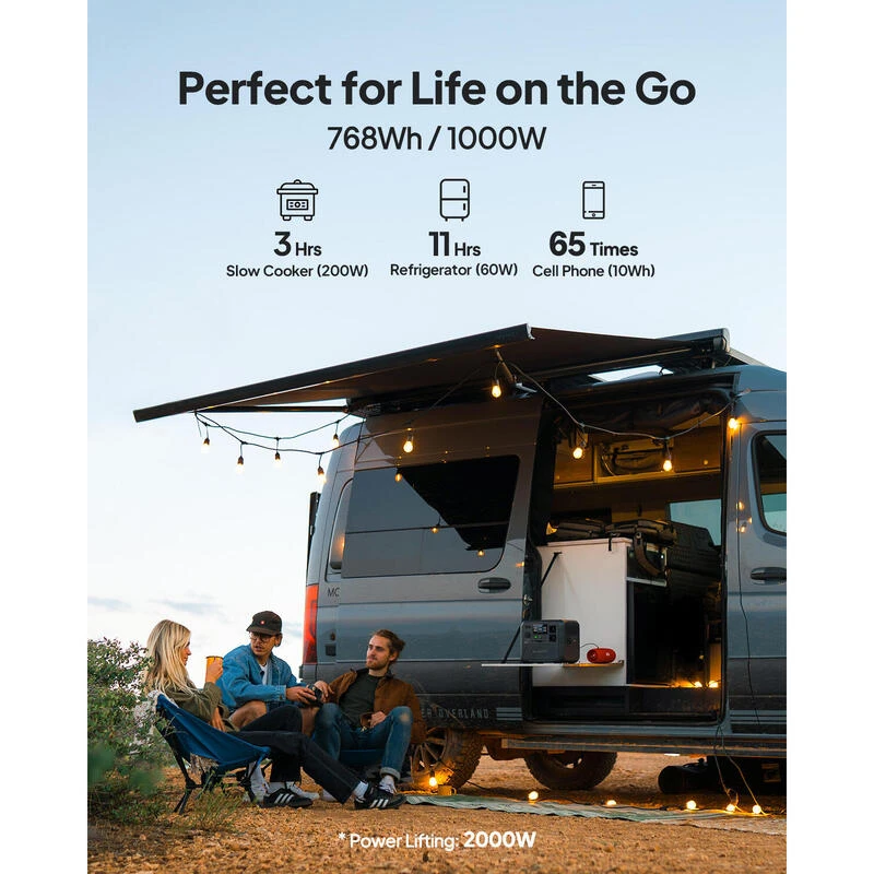 Kit Générateur Solaire BLUETTI AC70+PV120, 768Wh/1000W LiFePO4 Pour Le Camping 4 Kit Générateur Solaire BLUETTI AC70+PV120, 768Wh/1000W LiFePO4 Pour Le Camping - Afbeelding 2