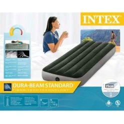 Matelas Gonflable - Intex Prestige Downy -1 Personne - 76x191x25 Cm (BxLxH) 11 Matelas Gonflable - Intex Prestige Downy -1 Personne - 76x191x25 Cm (BxLxH) -Avontuur Uitrusting matelas gonflable intex prestige downy 1 personne 76x191x25 cm bxlxh 4