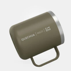 Quechua Mug MH500 Isotherme (double Paroi Inox) Camp Du Randonneur 0,38L Kaki -Avontuur Uitrusting mug mh500 isotherme double paroi inox camp du randonneur 038l kaki 5