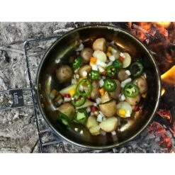 Pathfinder Poêle à Frire Pliable En Acier Inoxydable Avec Couvercle -Avontuur Uitrusting pathfinder poele a frire pliable en acier inoxydable avec couvercle 2