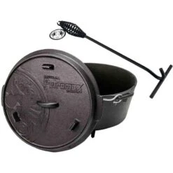 Petromax Dutch Oven FT6-6QT (avec Pieds) Et Levier De Couvercle -Avontuur Uitrusting petromax dutch oven ft6 6qt avec pieds et levier de couvercle 5