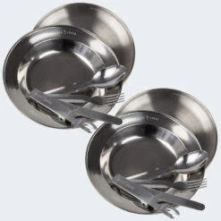 Set Couverts De Camping Et Assiette Creuse & Plate | 2 Personnes -Avontuur Uitrusting set couverts de camping et assiette creuse and plate 2 personnes 2