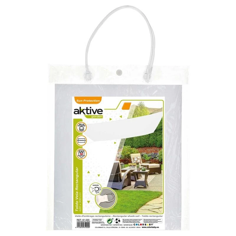 Store Rectangulaire Aktive Garden Blanc 6 Store Rectangulaire Aktive Garden Blanc - Afbeelding 4