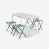 Quechua TABLE DE CAMPING PLIANTE - 4 TABOURETS - 4 À 6 PERSONNES -Avontuur Uitrusting table de camping pliante 4 tabourets 4 a 6 personnes