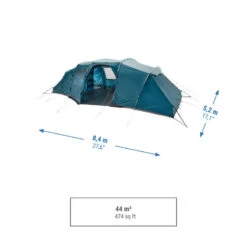 Quechua Tente à Arceaux De Camping - Arpenaz 8.4 - 8 Personnes - 4 Chambres -Avontuur Uitrusting tente a arceaux de camping arpenaz 84 8 personnes 4 chambres 2