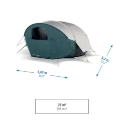 Quechua Tente Bulle De Camping - AirSeconds Skyview Polycoton - 2 Personnes - 1 Chambre -Avontuur Uitrusting tente bulle de camping airseconds skyview polycoton 2 personnes 1 chambre 3