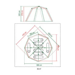 Tente Coleman Octagon 8 (Verte) -Avontuur Uitrusting tente coleman octagon 8 verte 5