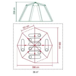 Tente Coleman Octagon Blackout 8 -Avontuur Uitrusting tente coleman octagon blackout 8 5
