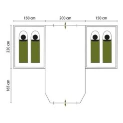 Tente Dôme Hammerfest 4 Plus - Camping - 2 Cabines - 4 Personnes - 2 Entrées -Avontuur Uitrusting tente dome hammerfest 4 plus camping 2 cabines 4 personnes 2 entrees 6