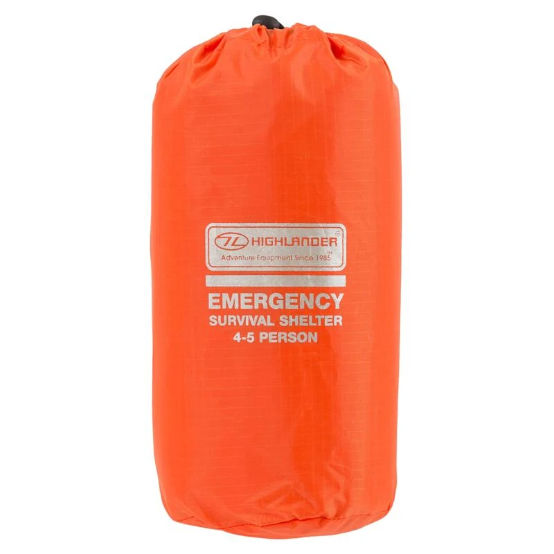 HIGHLANDER Tente D'urgence Abri De Survie 4-5 Personnes - Orange 4 HIGHLANDER Tente D'urgence Abri De Survie 4-5 Personnes - Orange - Afbeelding 2