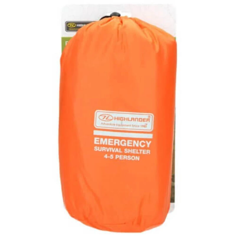 HIGHLANDER Tente D'urgence Abri De Survie 4-5 Personnes - Orange 7 HIGHLANDER Tente D'urgence Abri De Survie 4-5 Personnes - Orange - Afbeelding 5