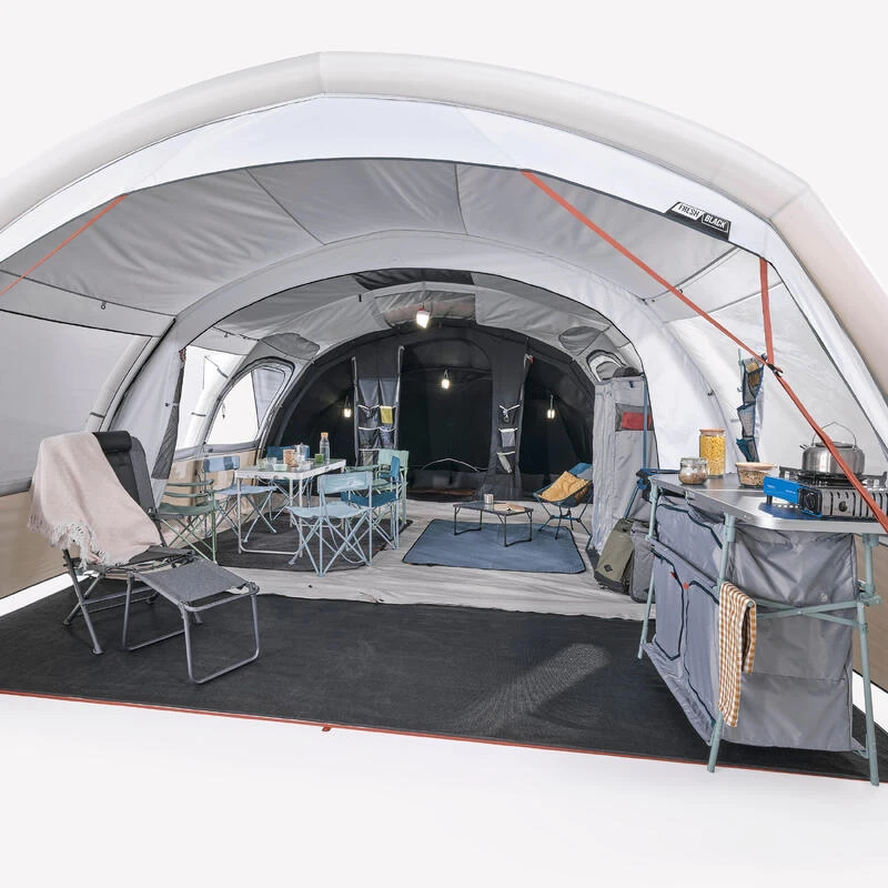 Quechua Tente Gonflable De Camping - Air Seconds 6.3 XXL F&B - 6 Personnes - 3 Chambres 6 Quechua Tente Gonflable De Camping - Air Seconds 6.3 XXL F&B - 6 Personnes - 3 Chambres - Afbeelding 4