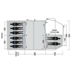 Tente Gonflable Outwell Knightdale 8PA -Avontuur Uitrusting tente gonflable outwell knightdale 8pa 2
